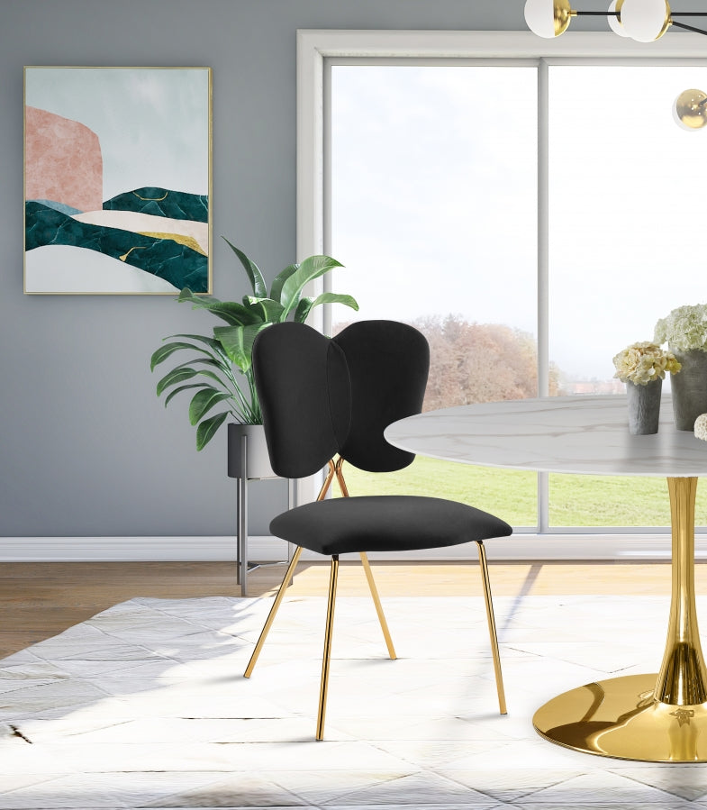 Chaise de salle à manger en velours Angel