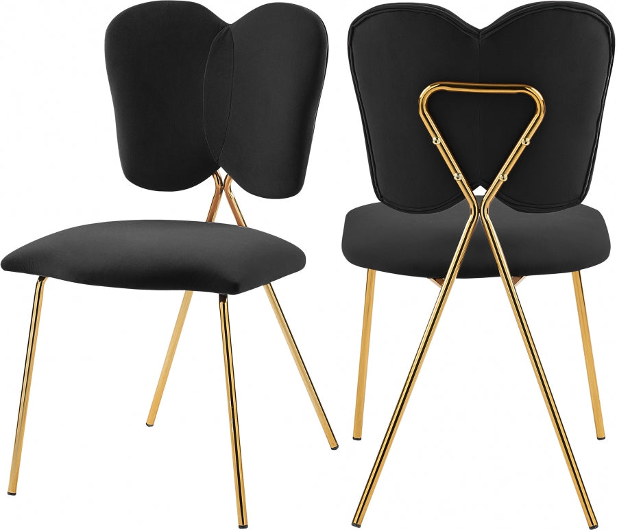 Chaise de salle à manger en velours Angel