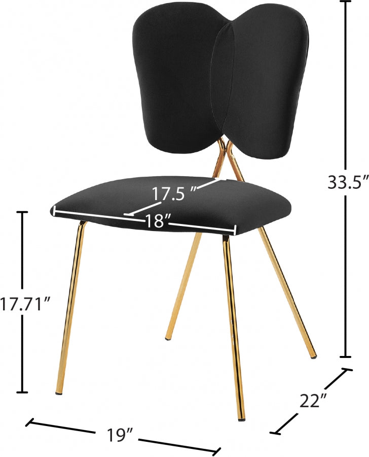 Chaise de salle à manger en velours Angel