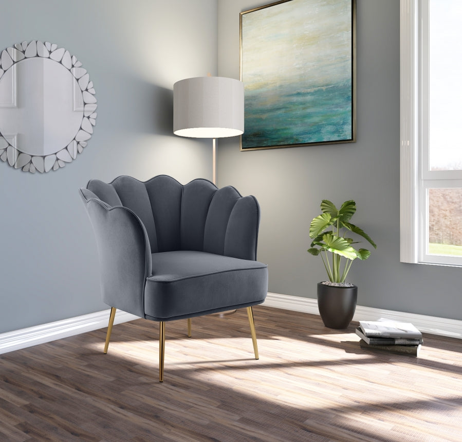 Chaise d'appoint en velours Jester