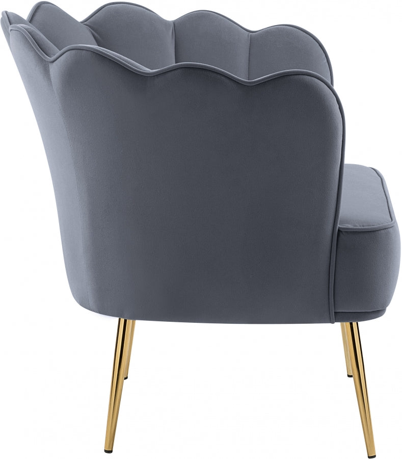 Chaise d'appoint en velours Jester