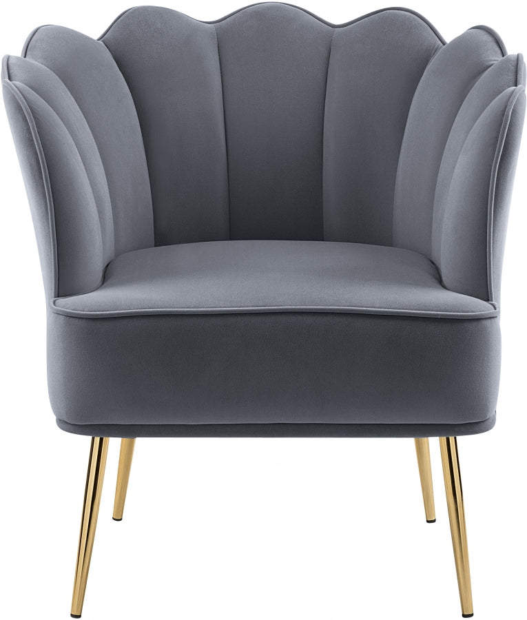 Chaise d'appoint en velours Jester