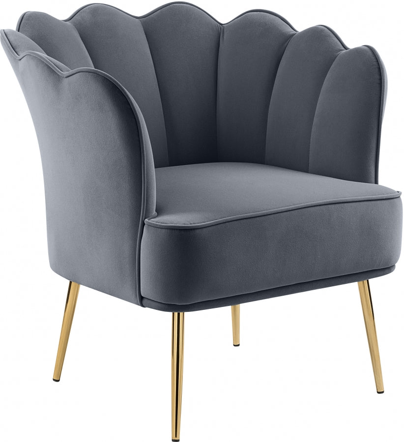 Chaise d'appoint en velours Jester