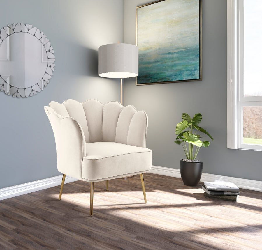 Chaise d'appoint en velours Jester