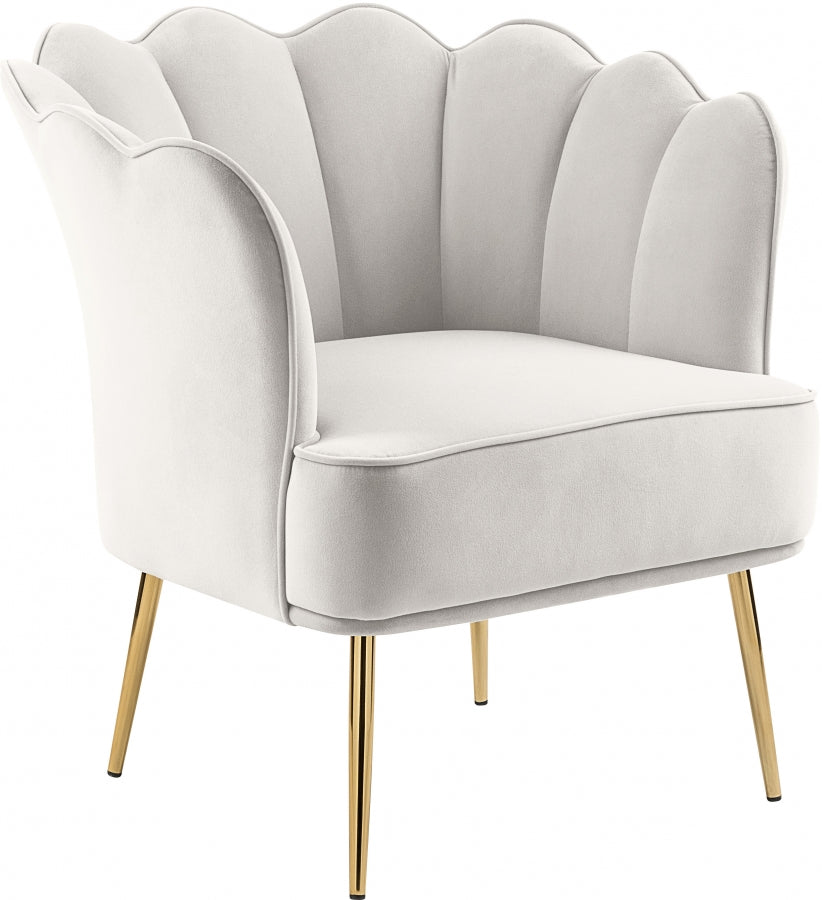 Chaise d'appoint en velours Jester