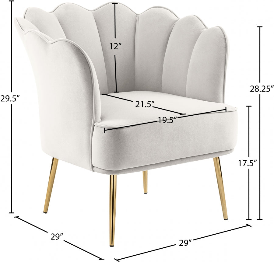 Chaise d'appoint en velours Jester