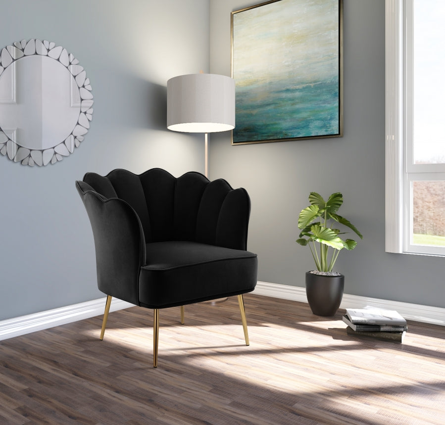 Chaise d'appoint en velours Jester