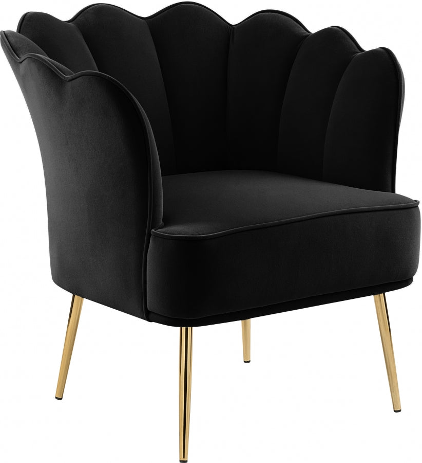 Chaise d'appoint en velours Jester