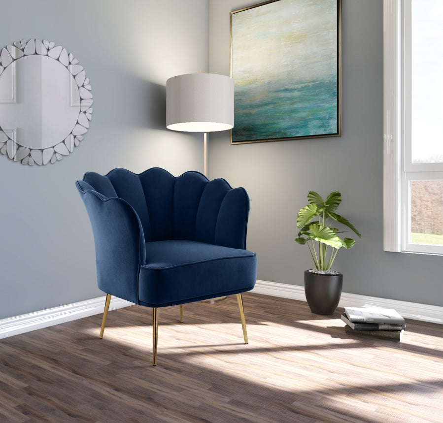 Chaise d'appoint en velours Jester