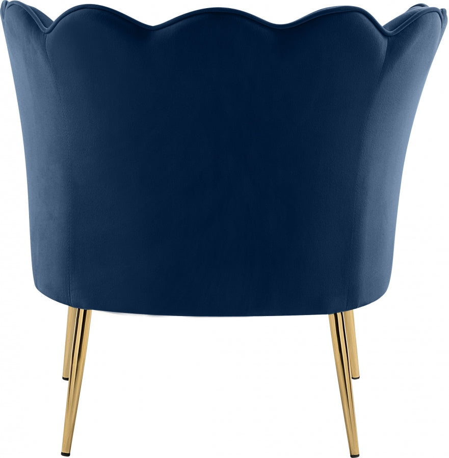 Chaise d'appoint en velours Jester