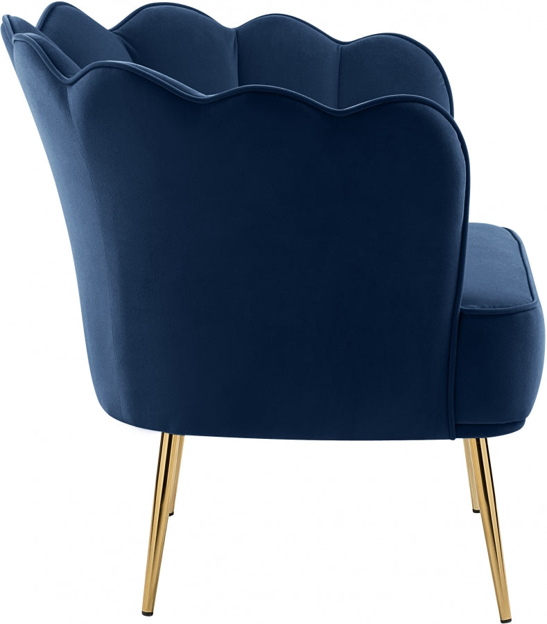 Chaise d'appoint en velours Jester