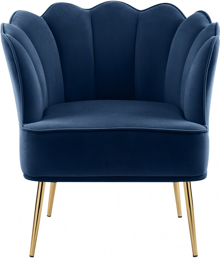 Chaise d'appoint en velours Jester