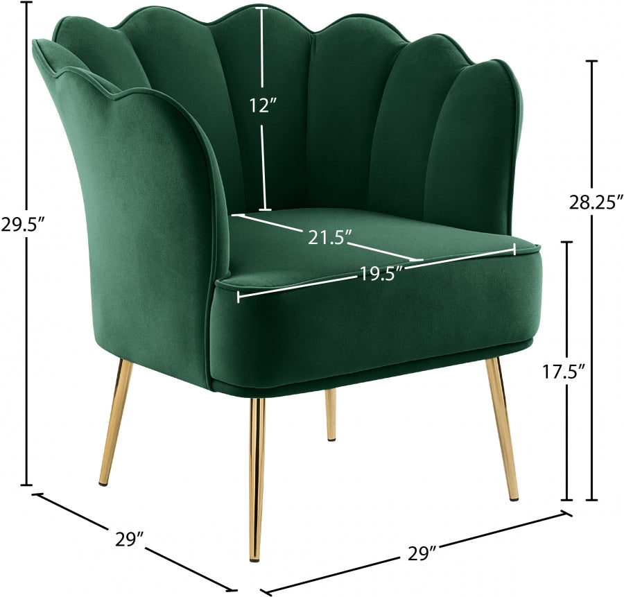 Chaise d'appoint en velours Jester