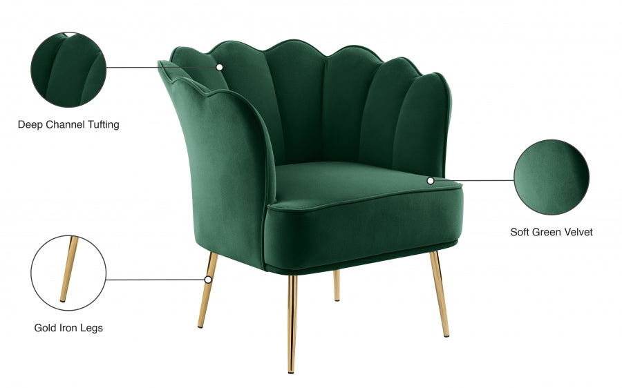 Chaise d'appoint en velours Jester
