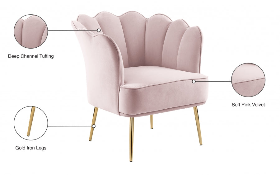 Chaise d'appoint en velours Jester
