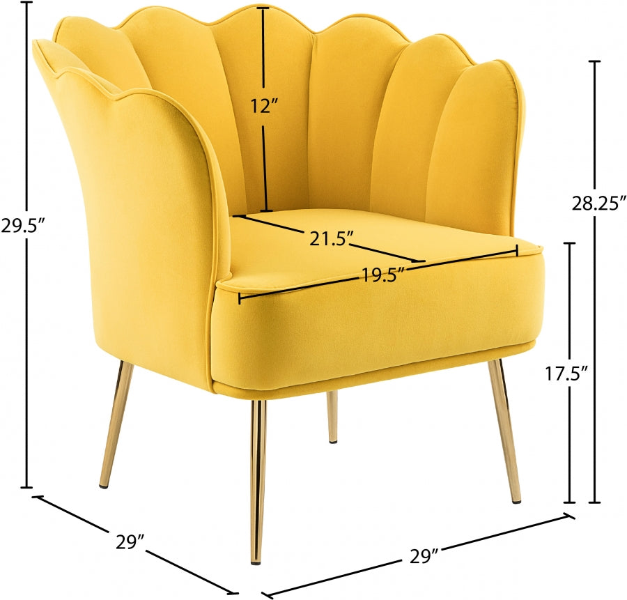Chaise d'appoint en velours Jester