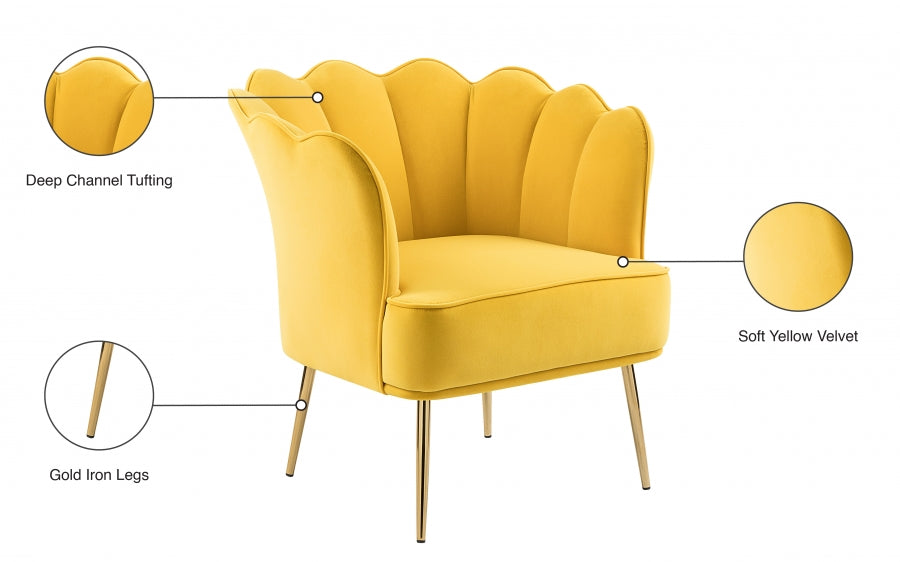 Chaise d'appoint en velours Jester