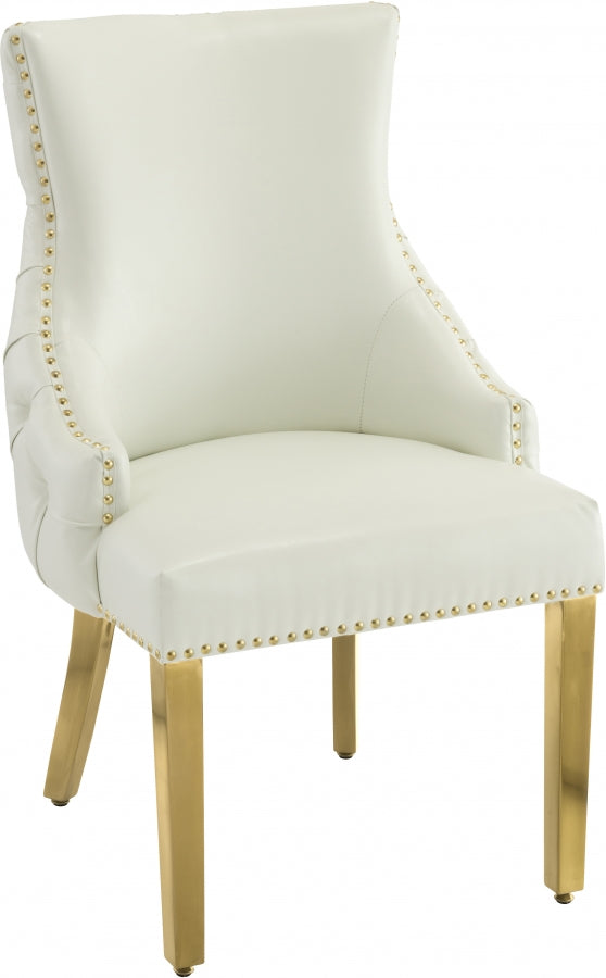 Chaise de salle à manger en similicuir Tuft