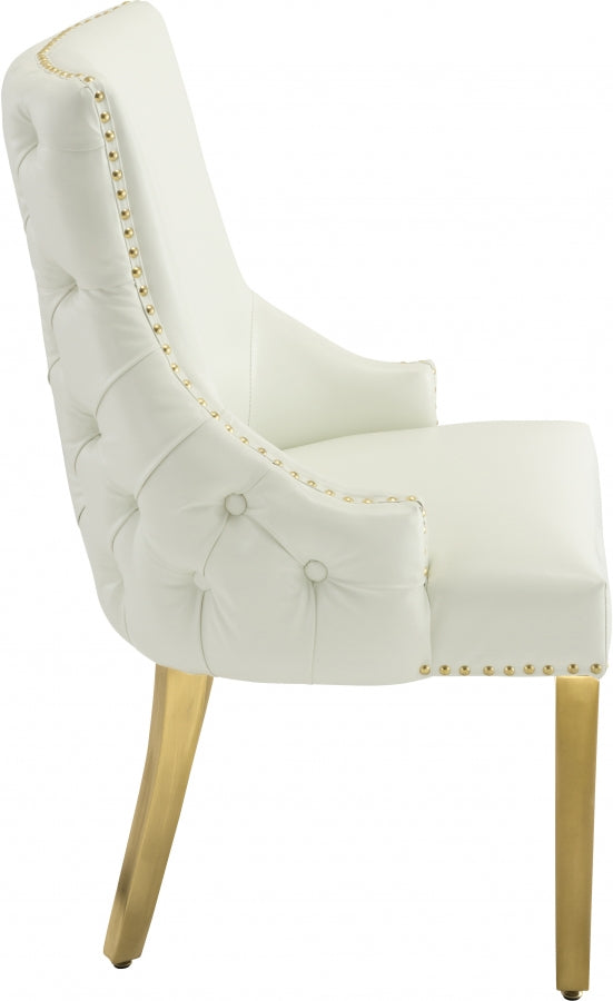 Chaise de salle à manger en similicuir Tuft