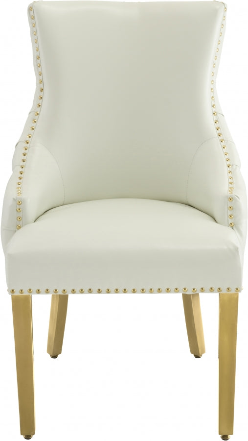 Chaise de salle à manger en similicuir Tuft