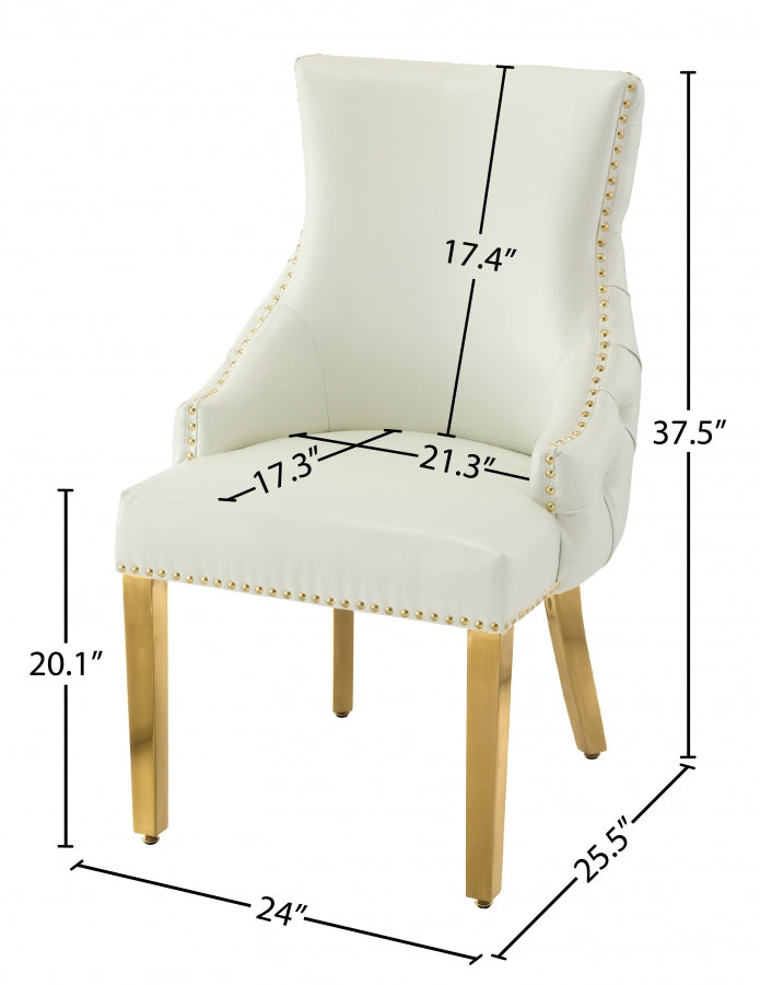Chaise de salle à manger en similicuir Tuft