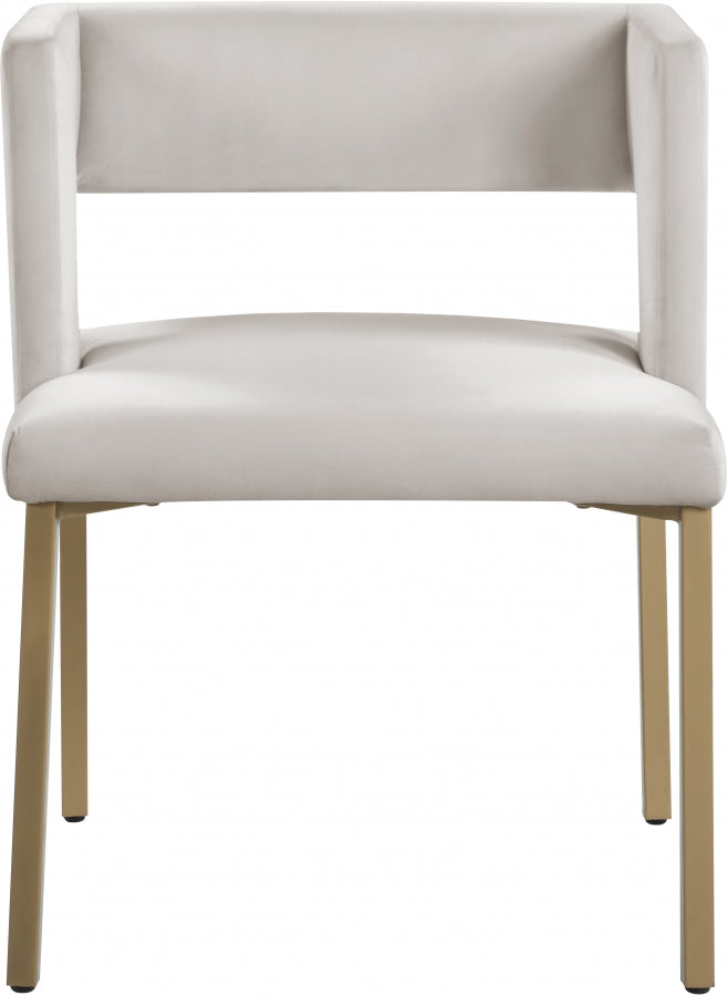Chaise de salle à manger en velours Caleb