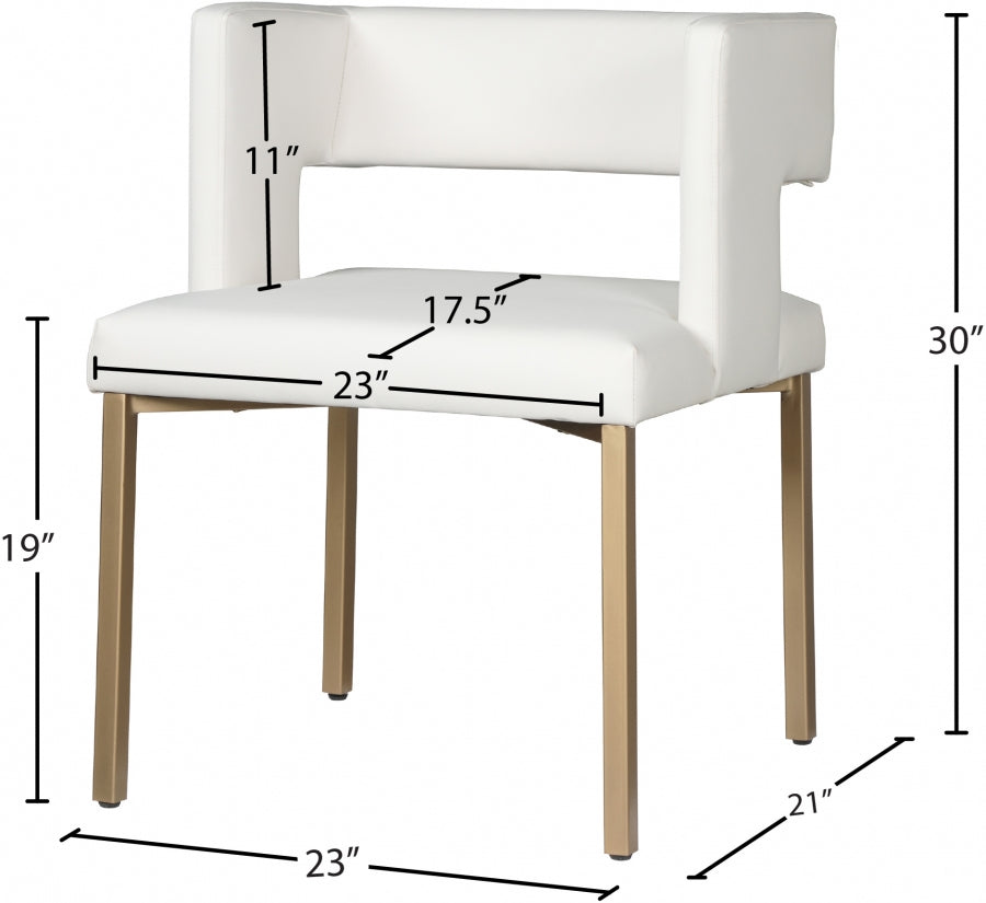 Chaise de salle à manger en similicuir Caleb
