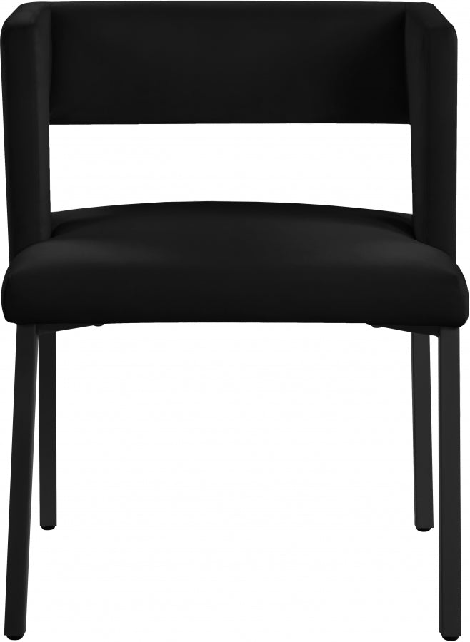Chaise de salle à manger en velours Caleb