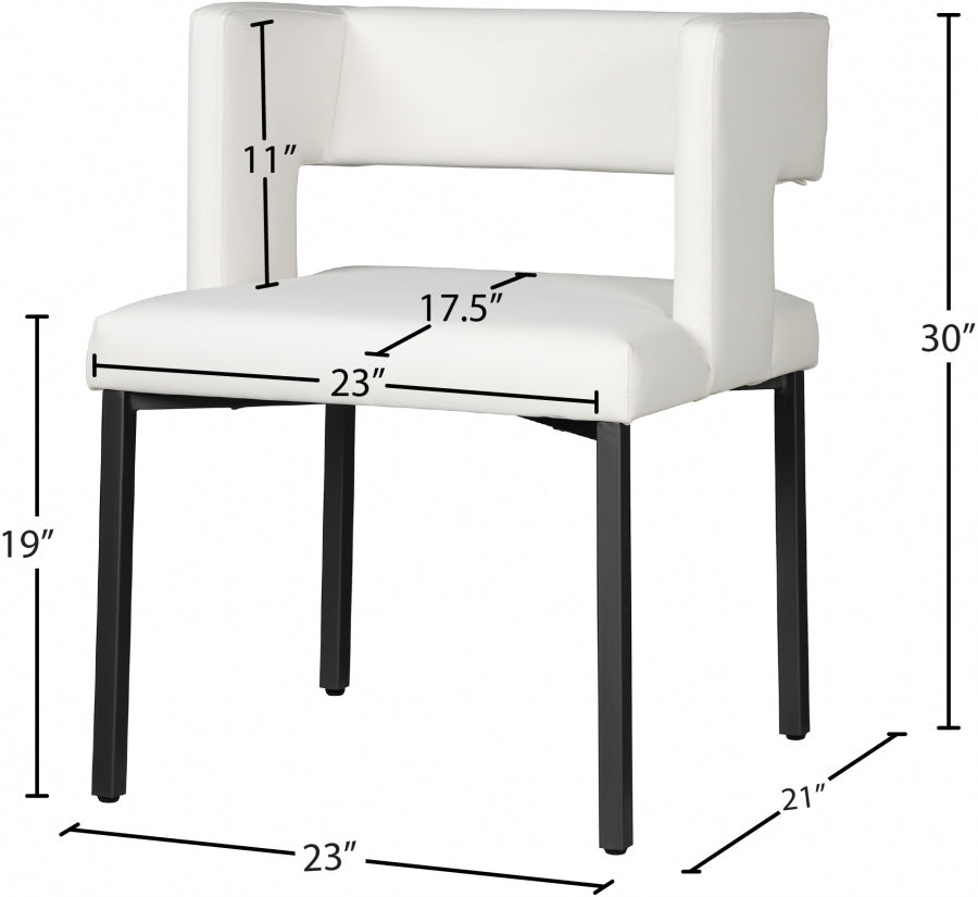 Chaise de salle à manger en similicuir Caleb