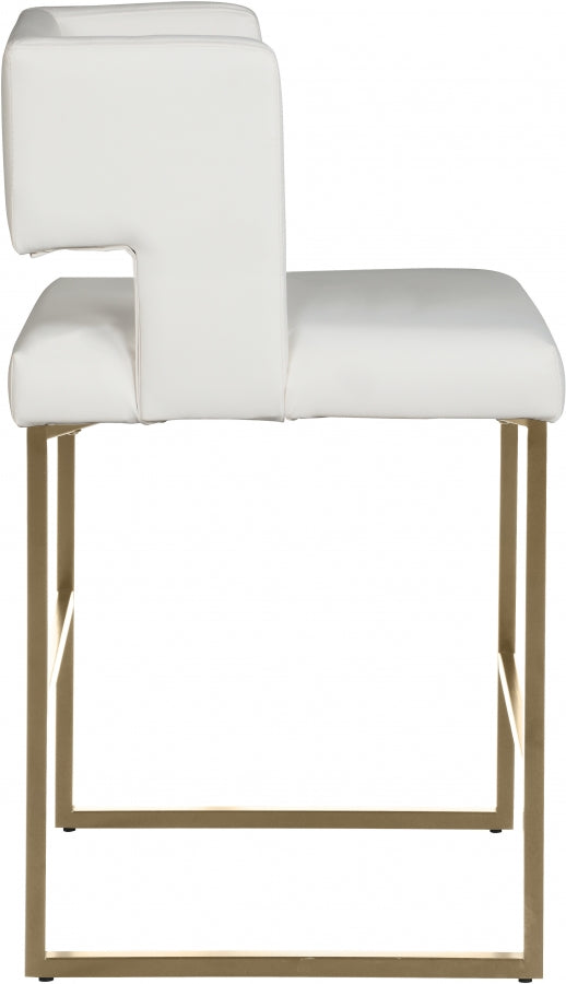 Tabouret de comptoir en similicuir Caleb