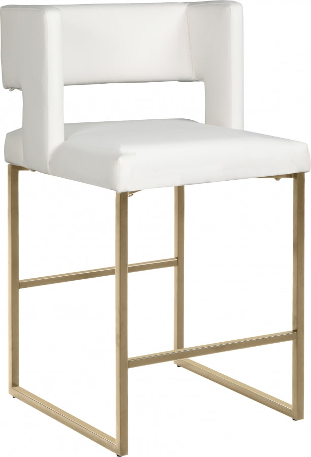 Tabouret de comptoir en similicuir Caleb
