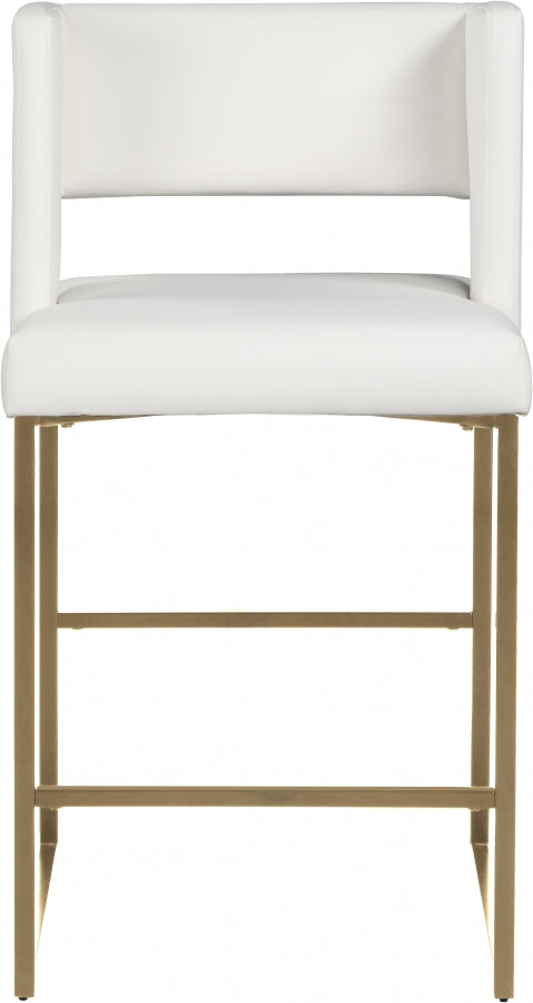 Tabouret de comptoir en similicuir Caleb