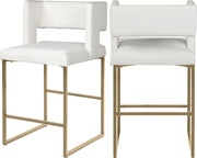 Tabouret de comptoir en similicuir Caleb