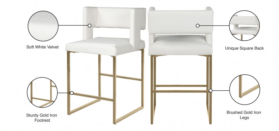 Tabouret de comptoir en similicuir Caleb