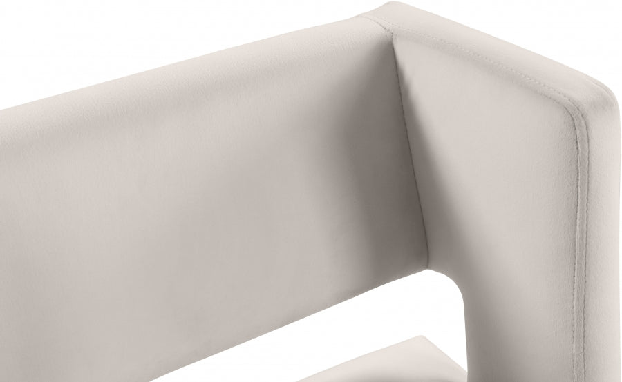 Tabouret de comptoir en velours Caleb