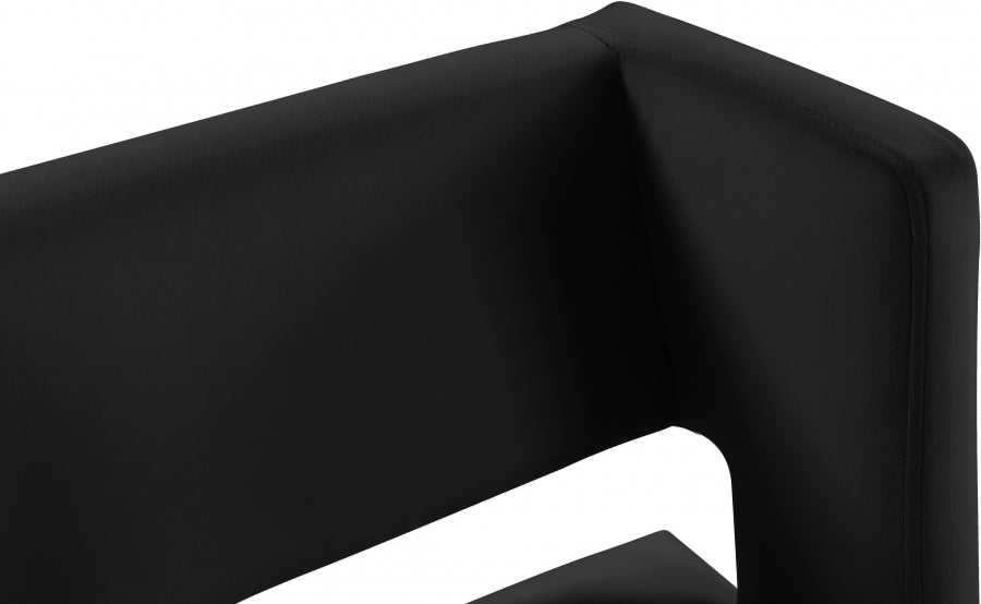 Tabouret de comptoir en velours Caleb