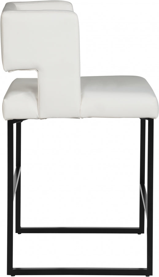 Tabouret de comptoir en similicuir Caleb