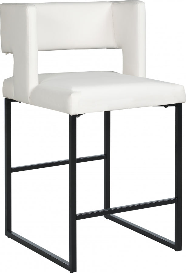 Tabouret de comptoir en similicuir Caleb