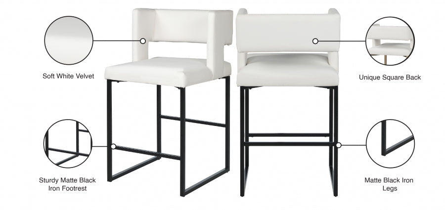Tabouret de comptoir en similicuir Caleb