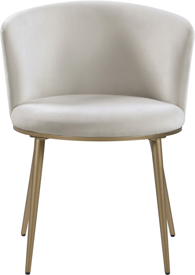 Chaise de salle à manger en velours Skylar