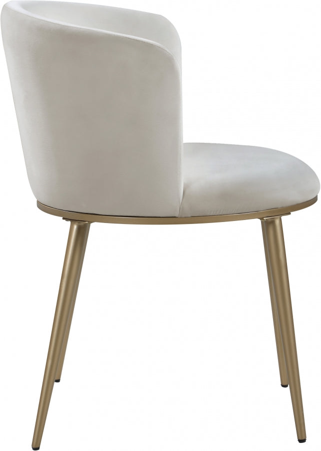 Chaise de salle à manger en velours Skylar
