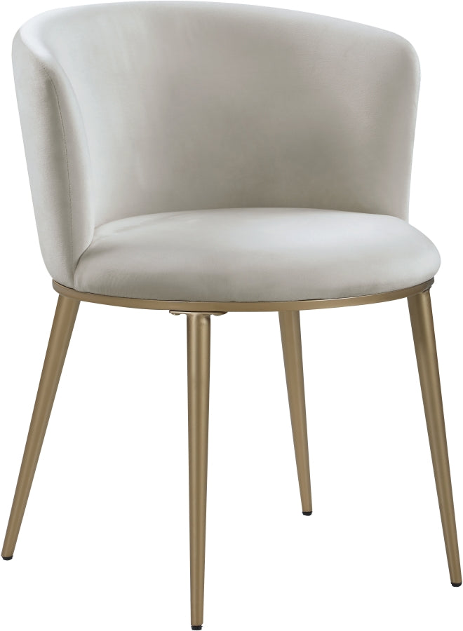 Chaise de salle à manger en velours Skylar