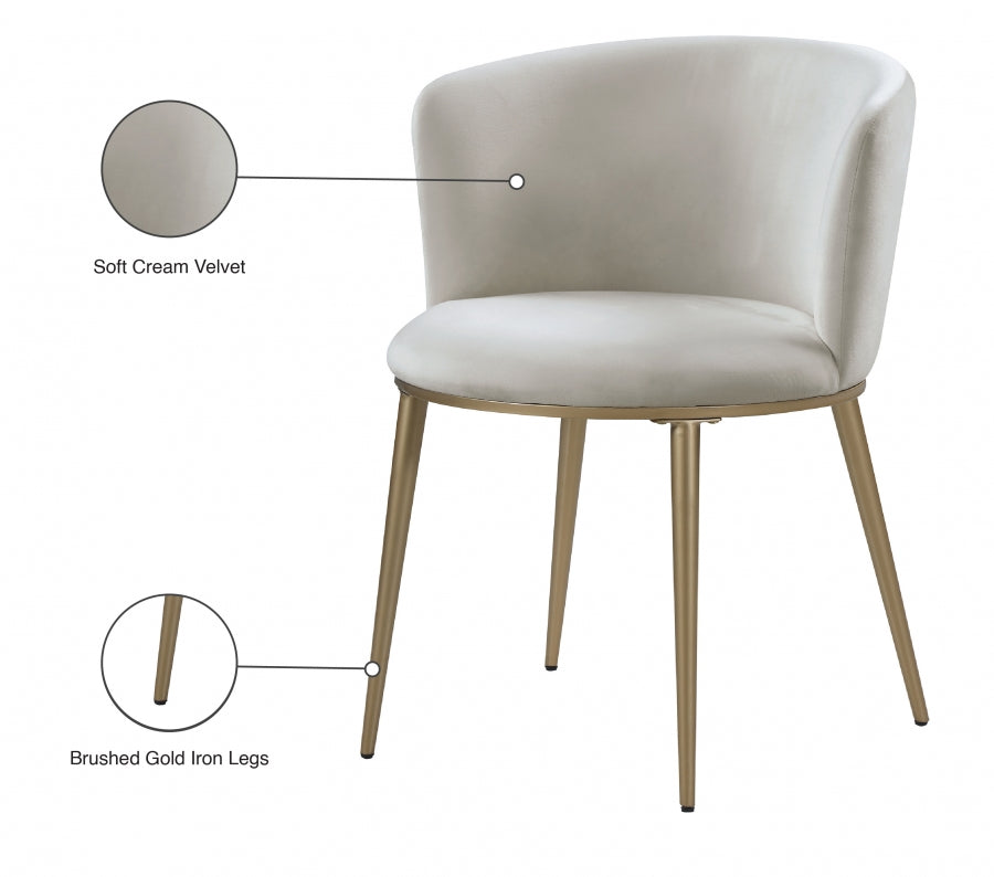 Chaise de salle à manger en velours Skylar