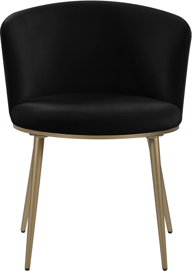 Chaise de salle à manger en velours Skylar