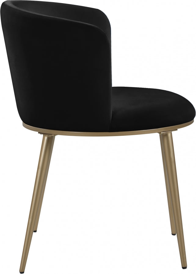 Chaise de salle à manger en velours Skylar