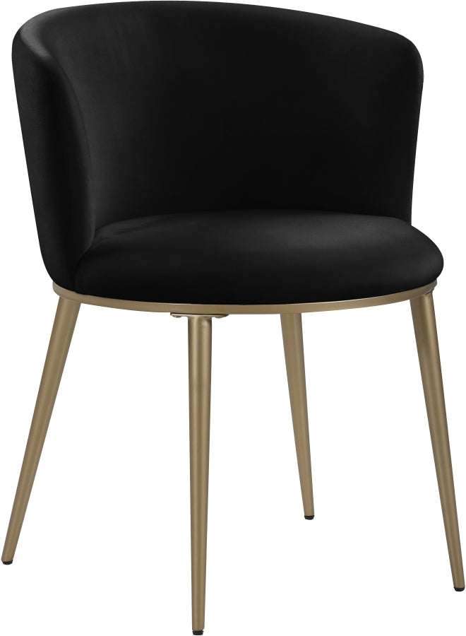 Chaise de salle à manger en velours Skylar