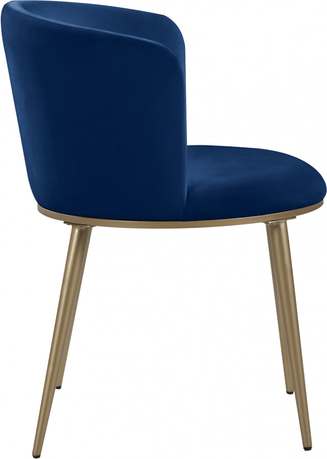 Chaise de salle à manger en velours Skylar
