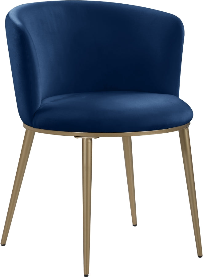 Chaise de salle à manger en velours Skylar