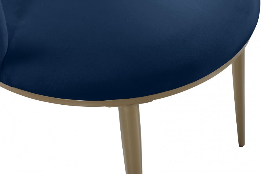 Chaise de salle à manger en velours Skylar