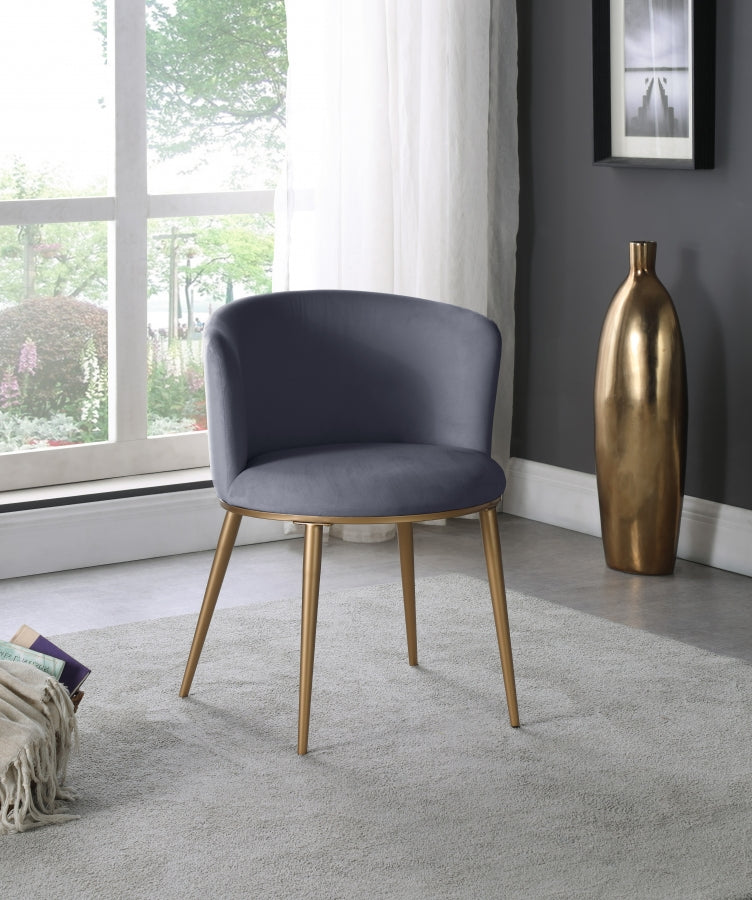 Chaise de salle à manger en velours Skylar